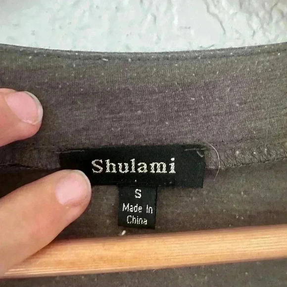 Shulami size small long lightweight sweater office preppy button up brown casual - Picture 3 of 5